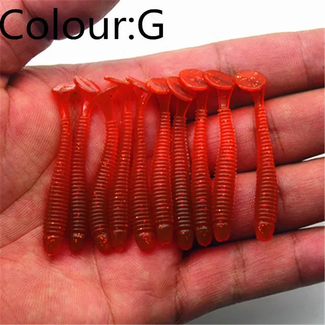 10Pcs/lot Wobbler Jigging 5cm 0.7g Fishing Lure Soft Worm Shrimp Jerkbait Fish Ocean Rock lure bass soft fish smell soft baits