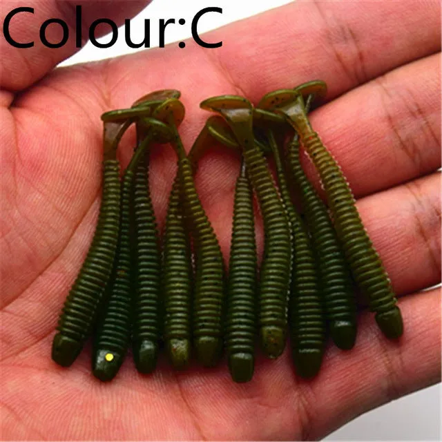 10Pcs/lot Wobbler Jigging 5cm 0.7g Fishing Lure Soft Worm Shrimp Jerkbait Fish Ocean Rock lure bass soft fish smell soft baits