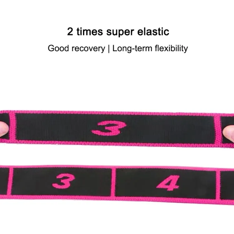 8 Lattice Yoga Stretch Band Dance Elastic Band Resistance Band(Roseate)