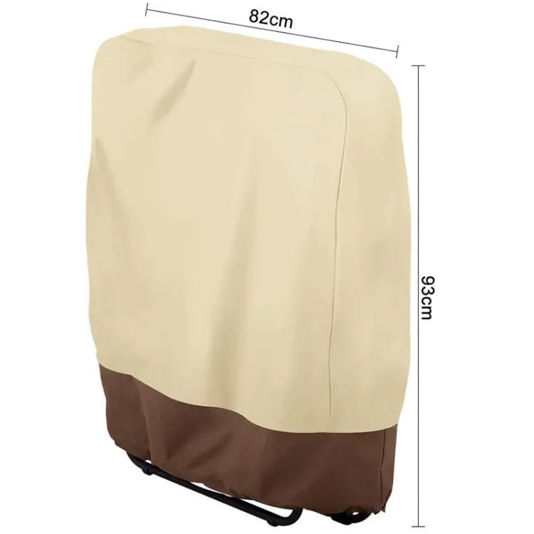 82x93cm Outdoor Deck Chair Cover Waterproof Garden Terrace Patio Chair Cover, Fabric: 420D Oxford(Beige Coffee)