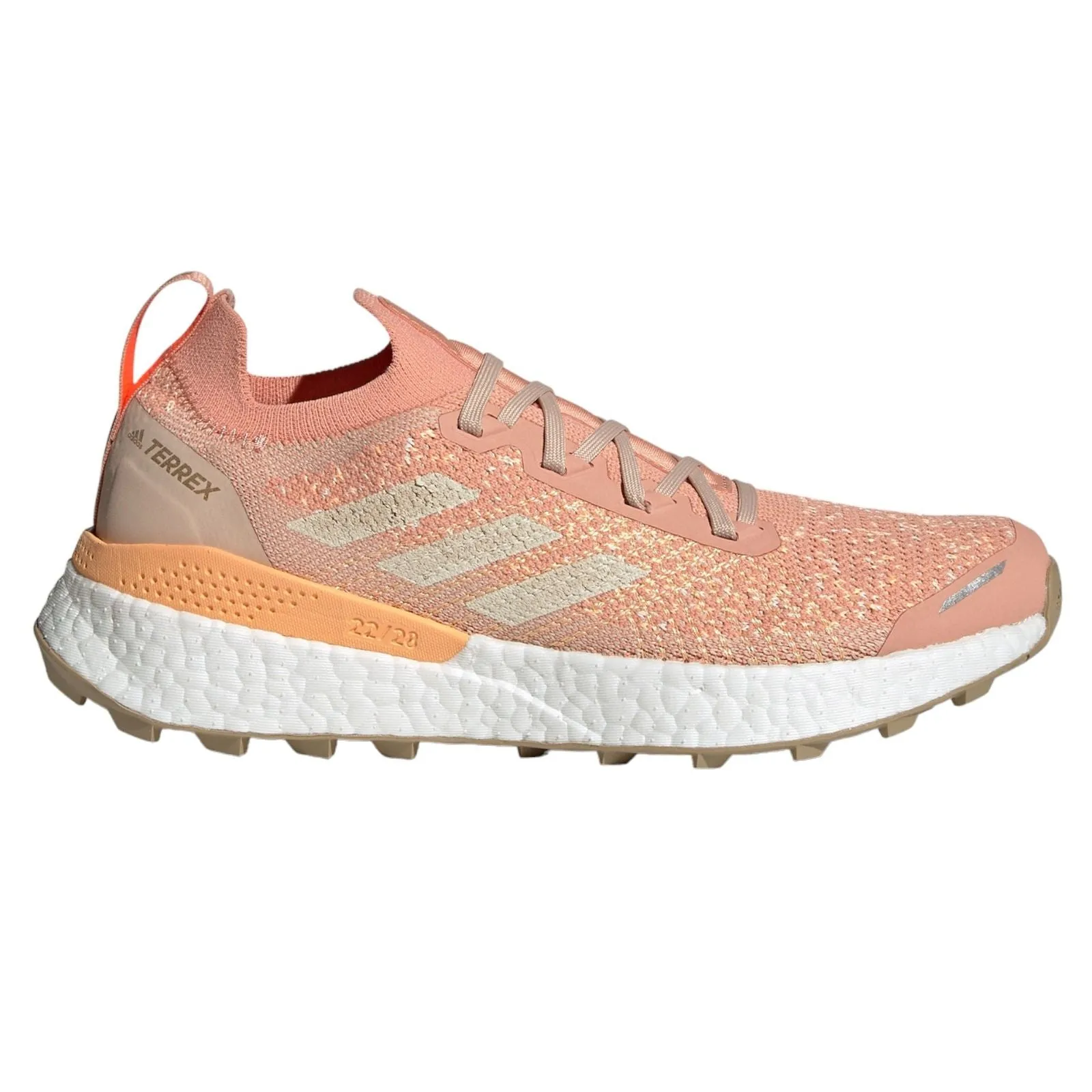 adidas Womens Terrex Two Ultra Primeblue Trail Running Shoes - Ambient Blush / White