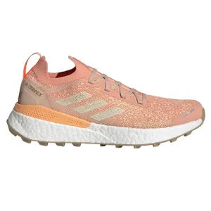 adidas Womens Terrex Two Ultra Primeblue Trail Running Shoes - Ambient Blush / White