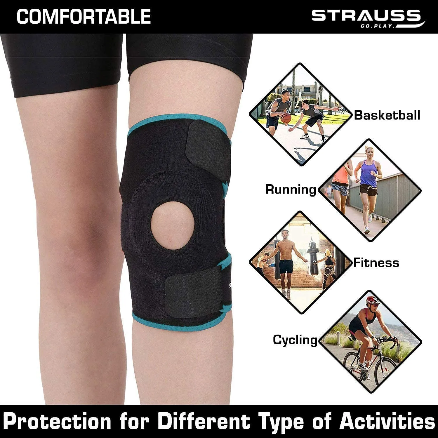 Adjustable Patella Knee Support | Knee Cap | Knee Brace| Knee Band (2 Pair)