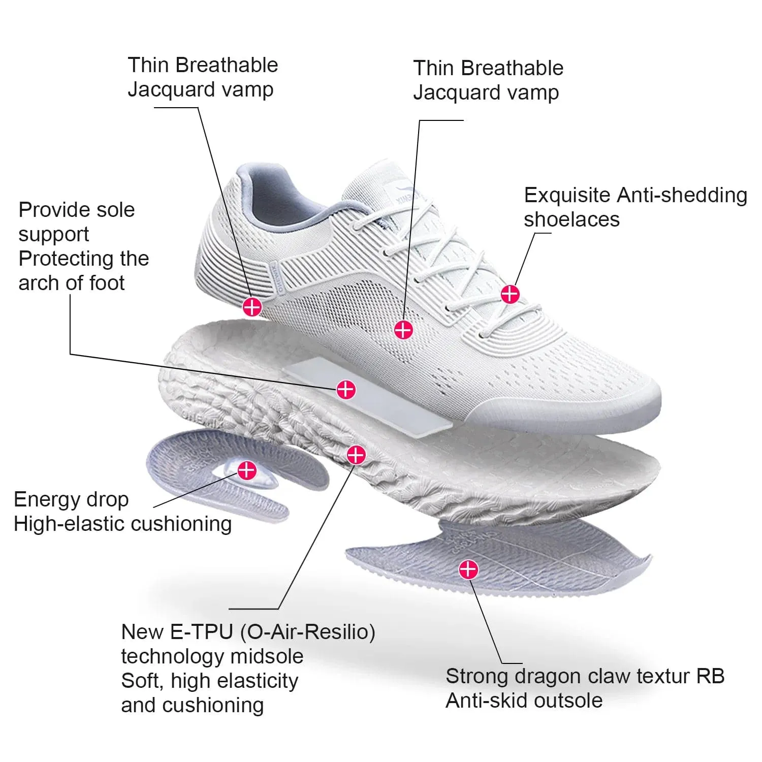 Air Cushion Athletic Shoes - Superior Comfort & Durability for High-Performance Workouts