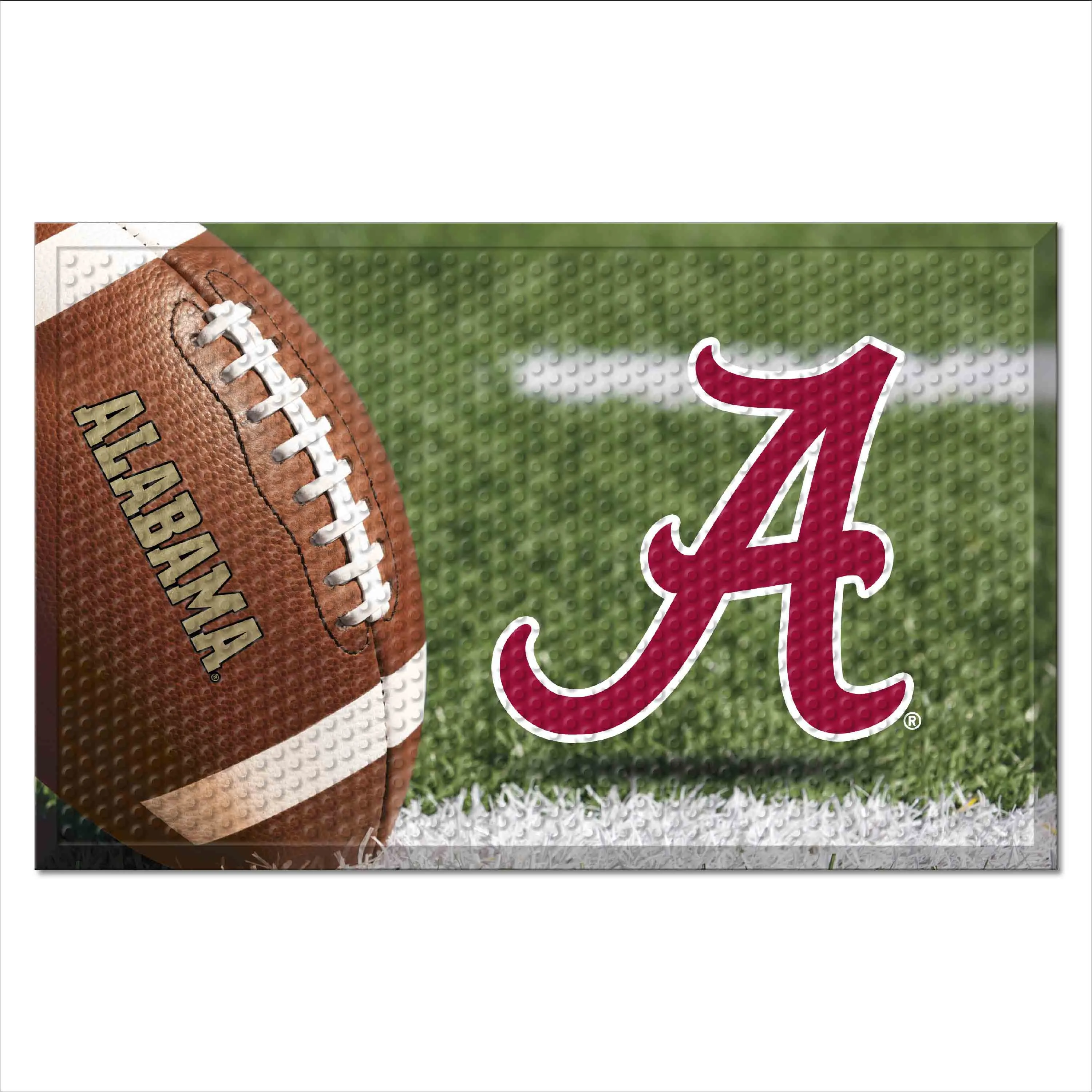 Alabama Crimson Tide Rubber Scraper Door Mat