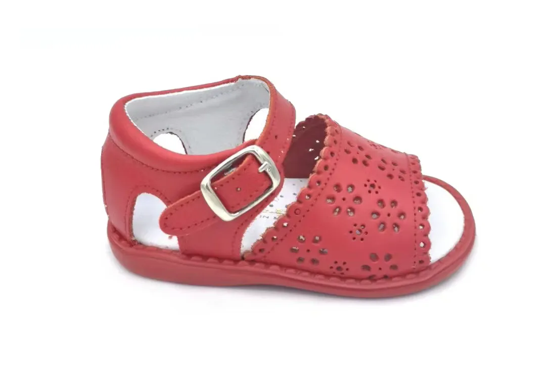 Aladino Leather Sandals Red