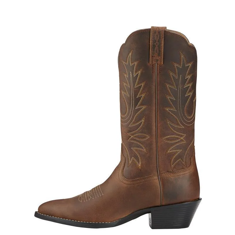 Ariat Heritage Western R Toe Ladies Boot - Distressed Brown