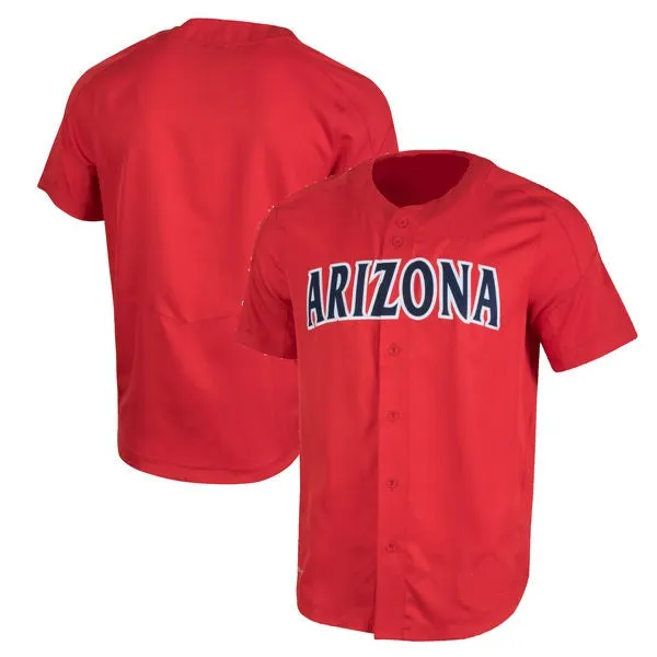 Arizona Wildcats Customizable College Style Baseball Jersey.