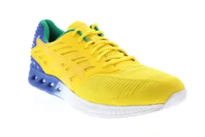 Asics Fuze X T6K0N Mens Yellow Synthetic Lace Up Athletic Running Shoes