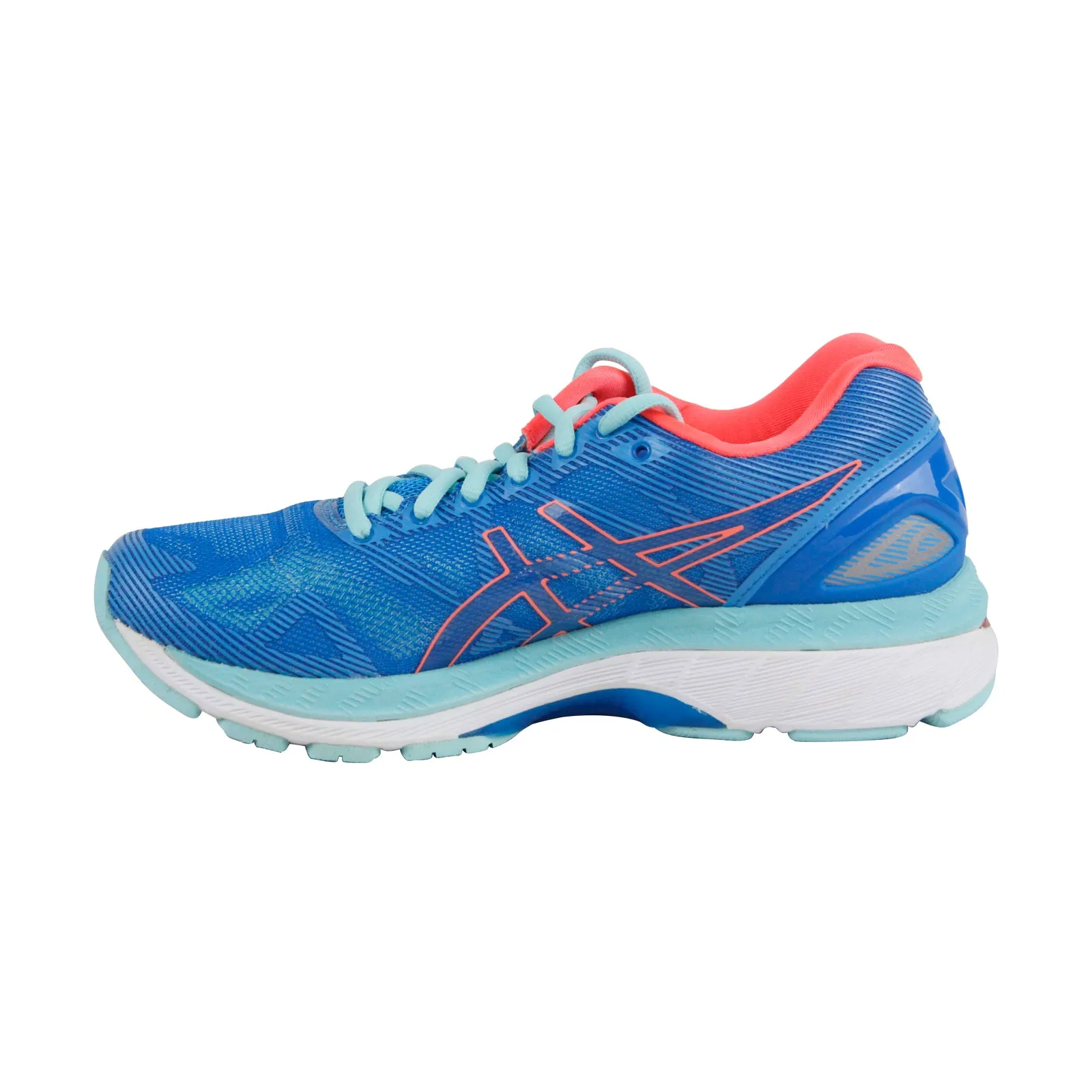 Asics Gel Nimbus 19 T750N-4306 Womens Blue Mesh Low Top Athletic Running Shoes