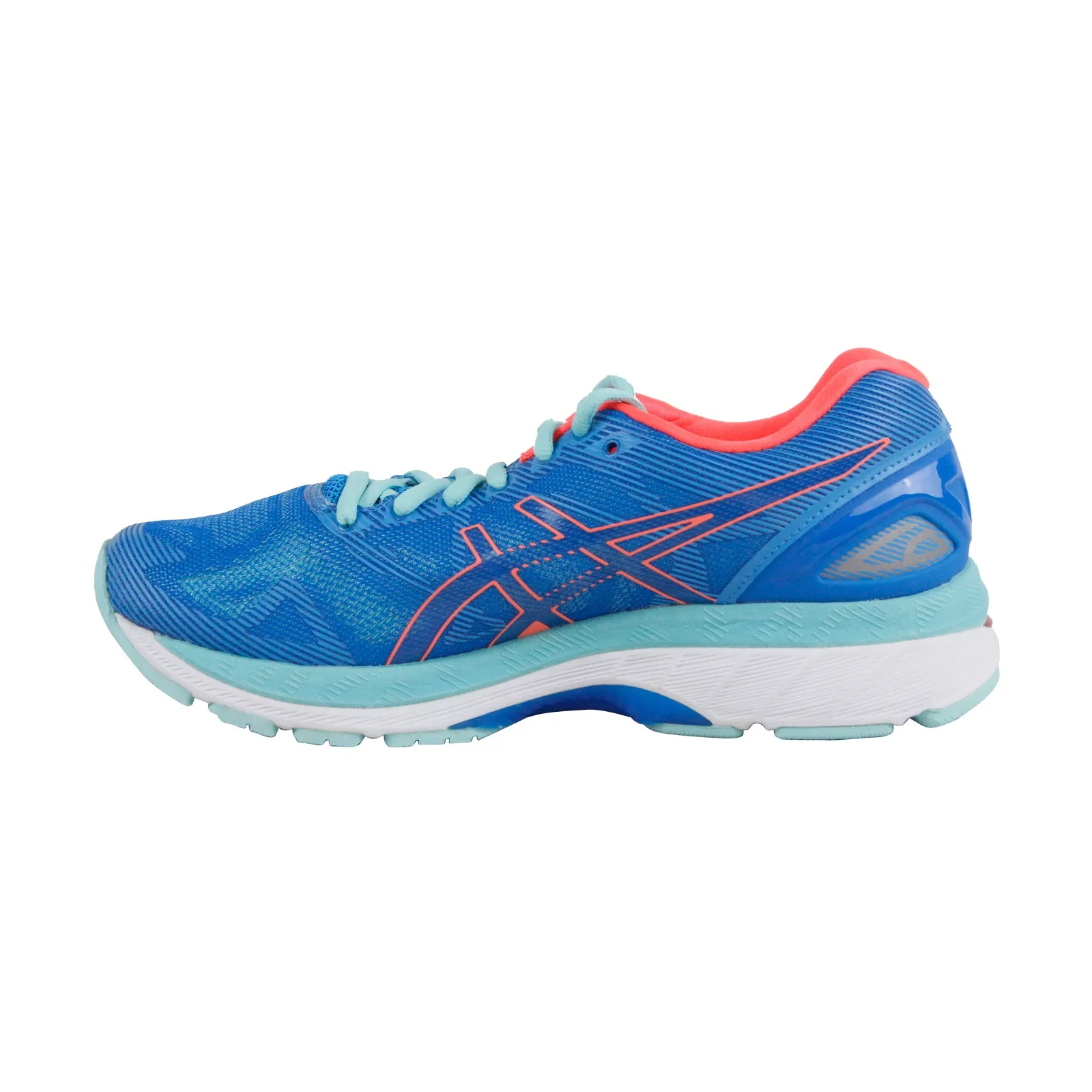 Asics Gel Nimbus 19 T751N-4306 Womens Blue Mesh Low Top Athletic Running Shoes