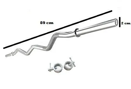 Aurion Barbell Curl Bar-3 Feet EZ Bar Strength Training Bar Threaded Chrome Barbell Bar with 2 Locks for Weightlifting, Hip Thrusts, Squats | 19 MM Thickness