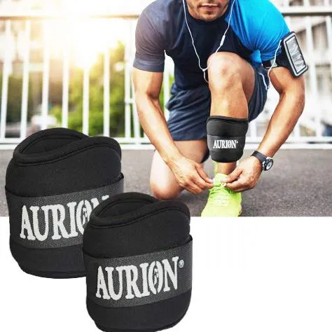 Aurion Neoprene Wrist/Ankle Weights Pro Quality Adjustable Leg Weights on Ankles/Wirst for Walking   Running Or Hands for Strength Training Exercise for Men and Women (0.5kg each)