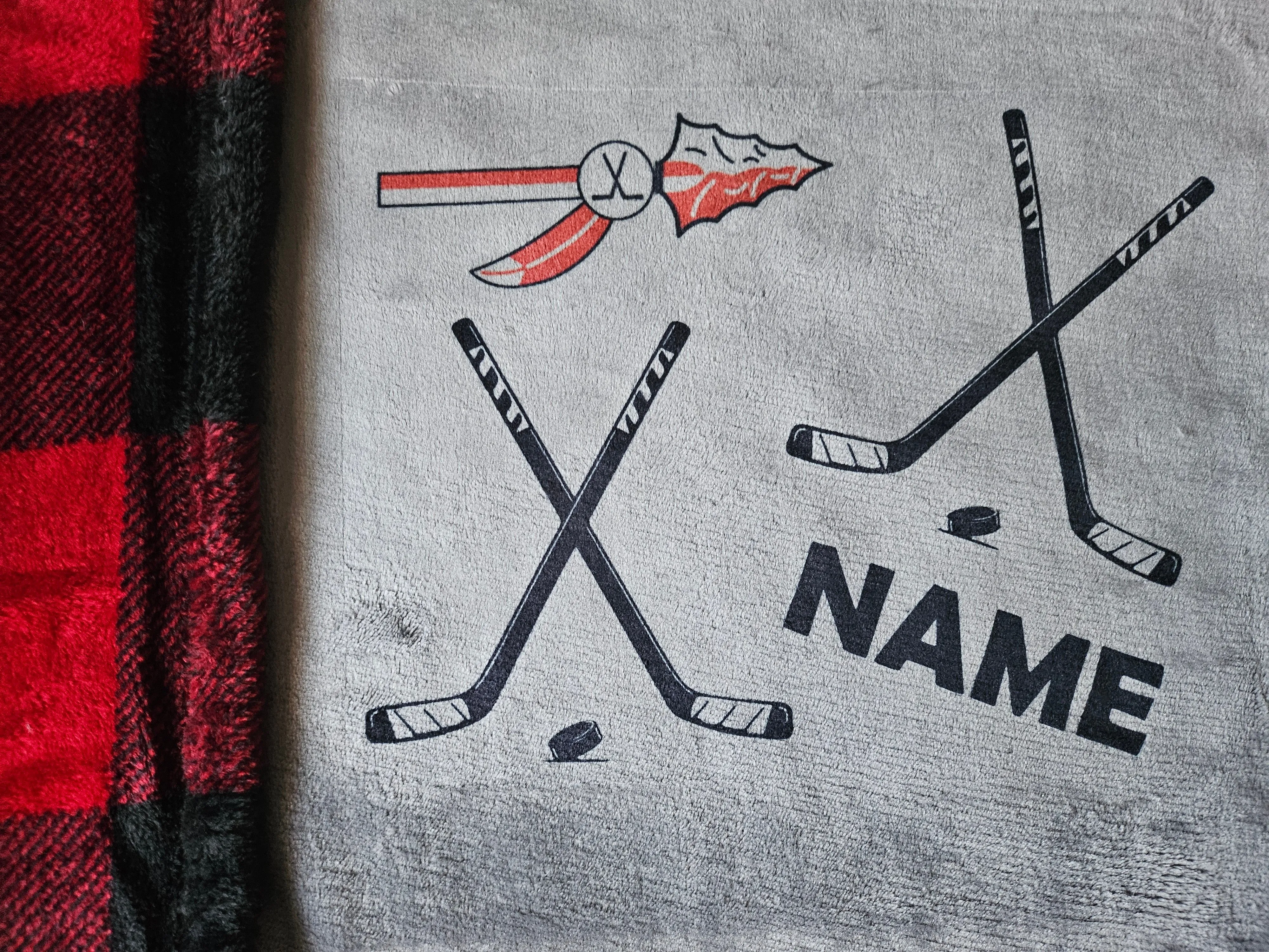 BALDWIN BLACKHAWK/BLACKCAT HOCKEY FUNDRAISER - Cozy Rink Blanket customizable (Closes 12/20/24)