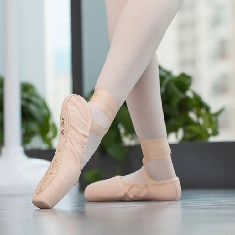 Ballet Lace Pointe Shoes Professional Flat Dance Shoes, Size: 32(Canvas   Silicone Case)