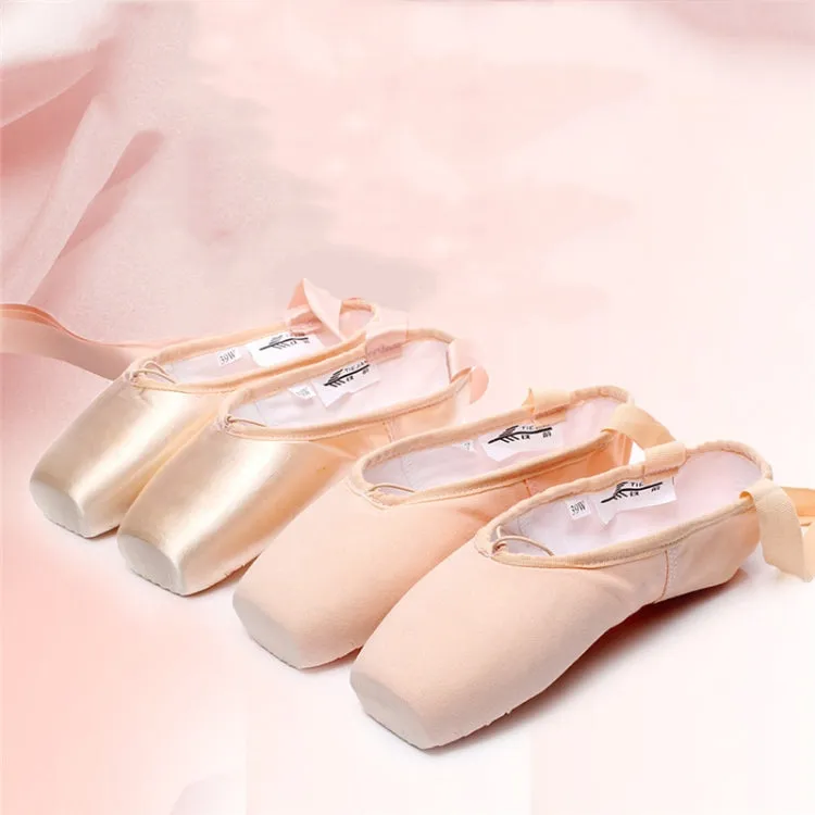 Ballet Lace Pointe Shoes Professional Flat Dance Shoes, Size: 32(Canvas   Silicone Case)