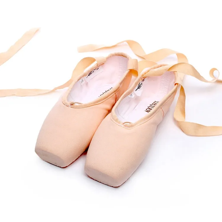 Ballet Lace Pointe Shoes Professional Flat Dance Shoes, Size: 40(Canvas)