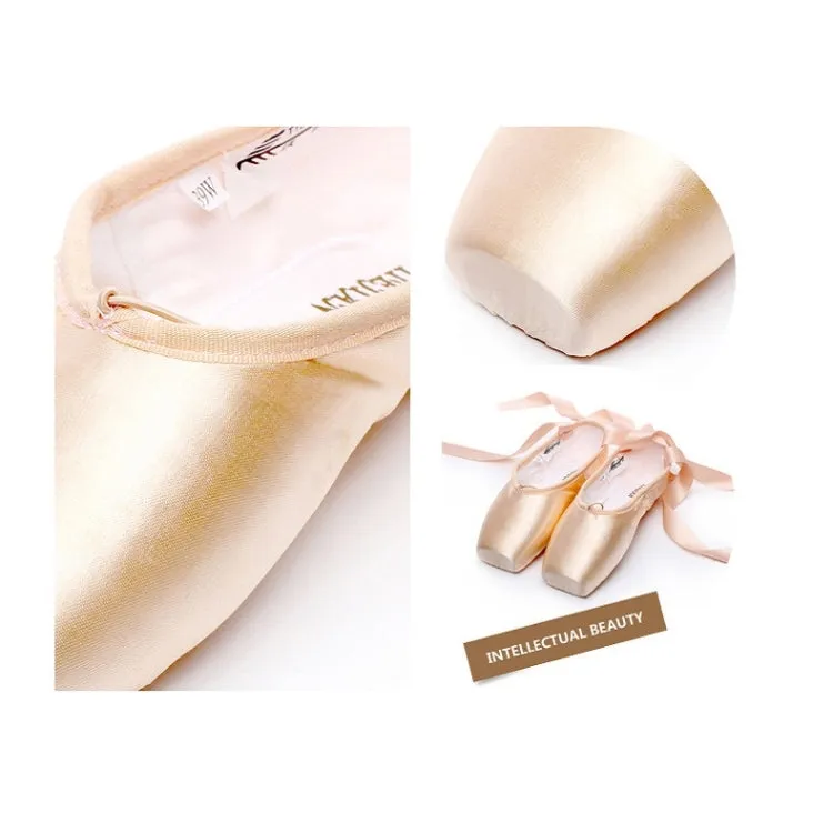 Ballet Lace Pointe Shoes Professional Flat Dance Shoes, Size: 40(Canvas)