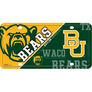 Baylor University Bears Metal License Plate