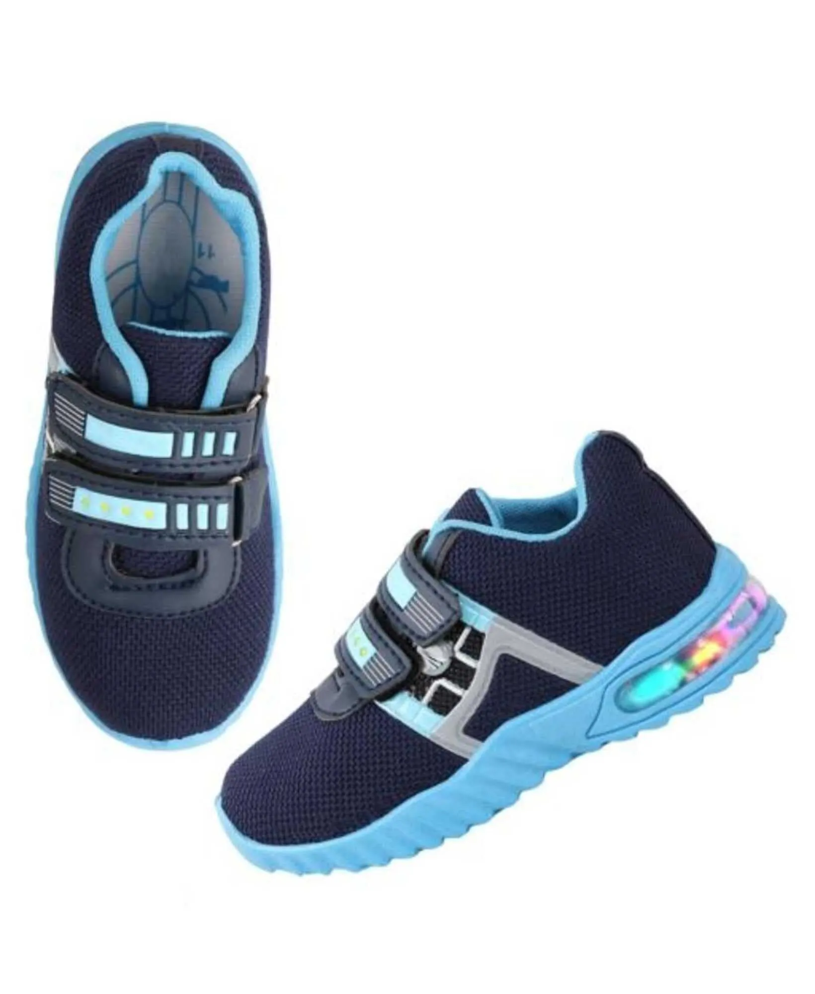 BEGINS LIFE Hunter-3 Velcro Running Shoes for Boys & Girls for Everyday (Blue, 3_Years)