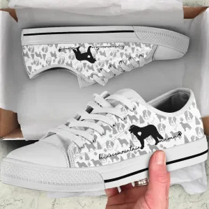 Bernese Mountain Dog Low Top Shoes, Dog Printed Shoes, Canvas Shoes For Men, Women