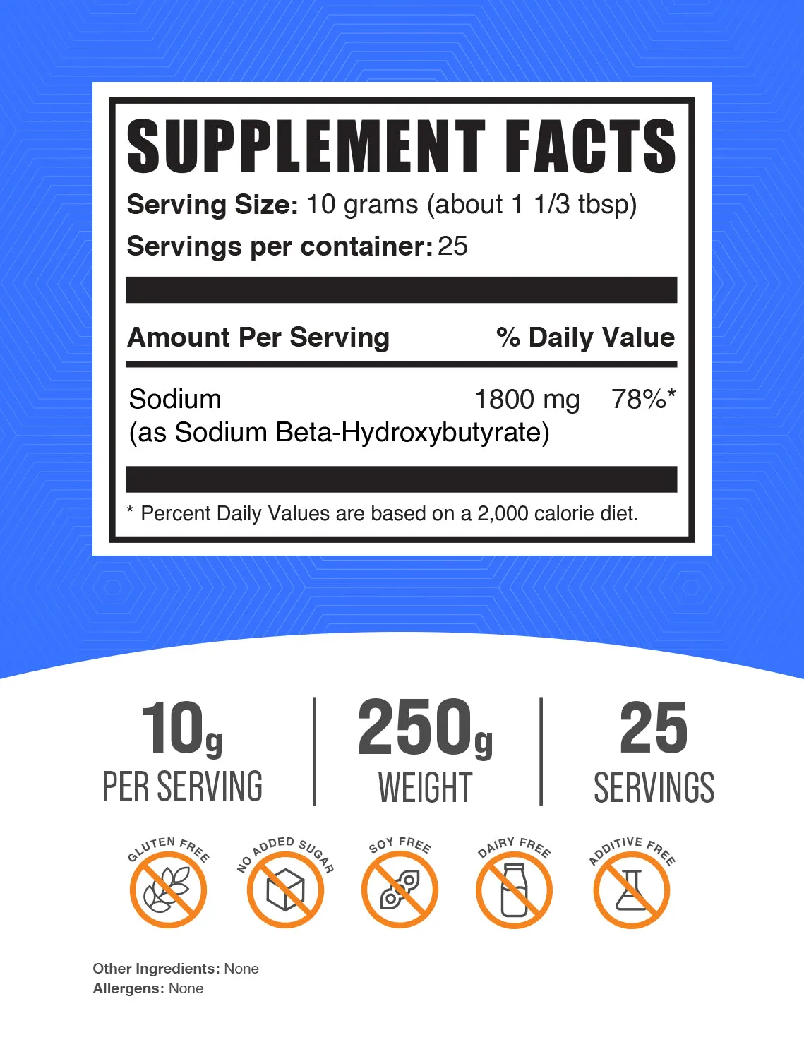 BHB Beta-hydroxybutyrate (Sodium) Powder