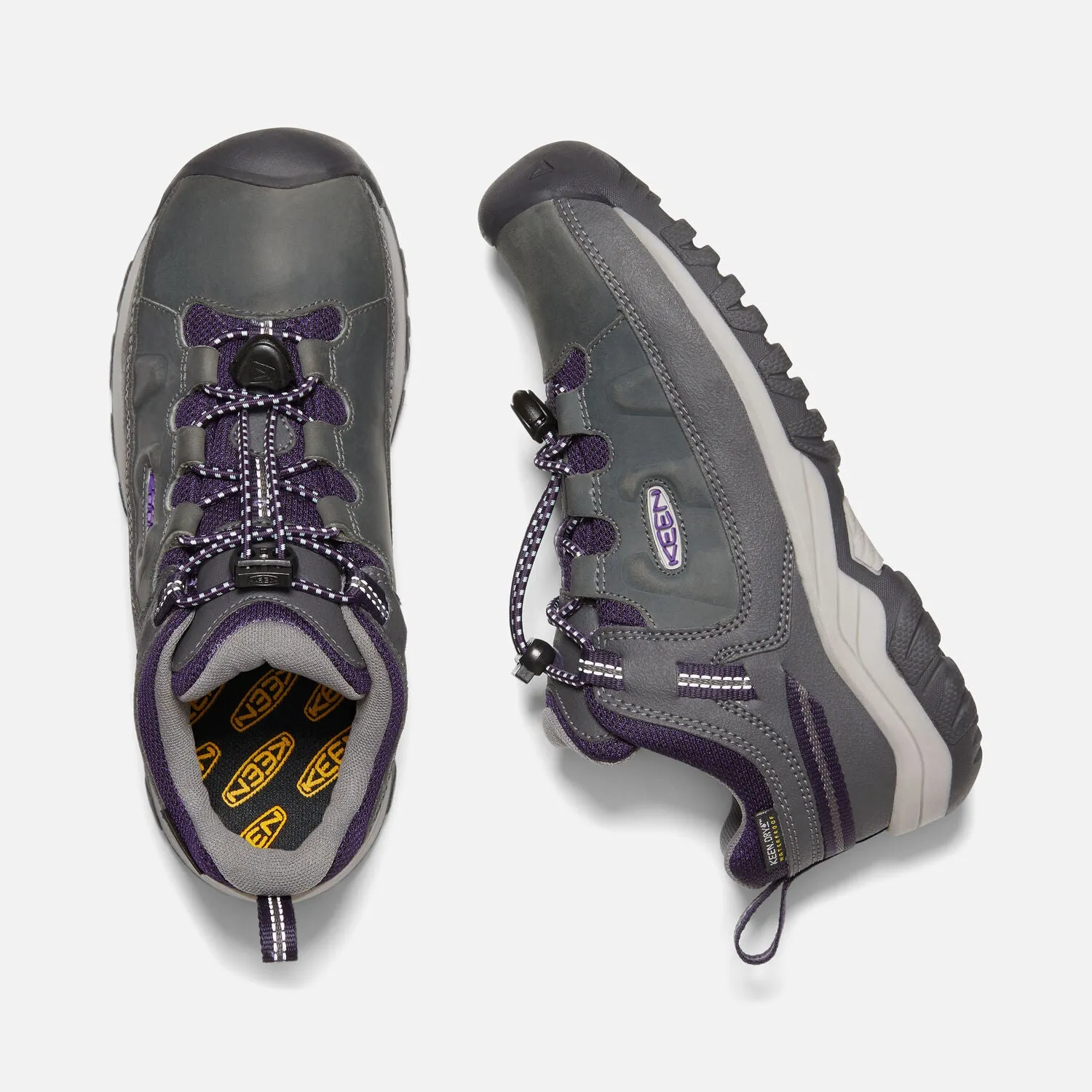 Big Kid's Keen Targhee Waterproof Shoe Color: Magnet/Tillandsia Purple