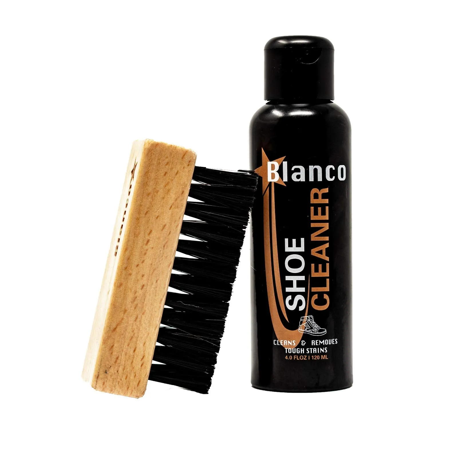 Blanco White Shoe Cleaner Kit with Brush for all Shoes, Leather, Whites, Nubuck Sneakers Kit with Powerful Foaming Detergent