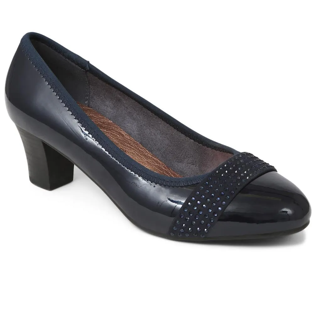 Block Heeled Court Shoes - PLAN39009 / 325 527