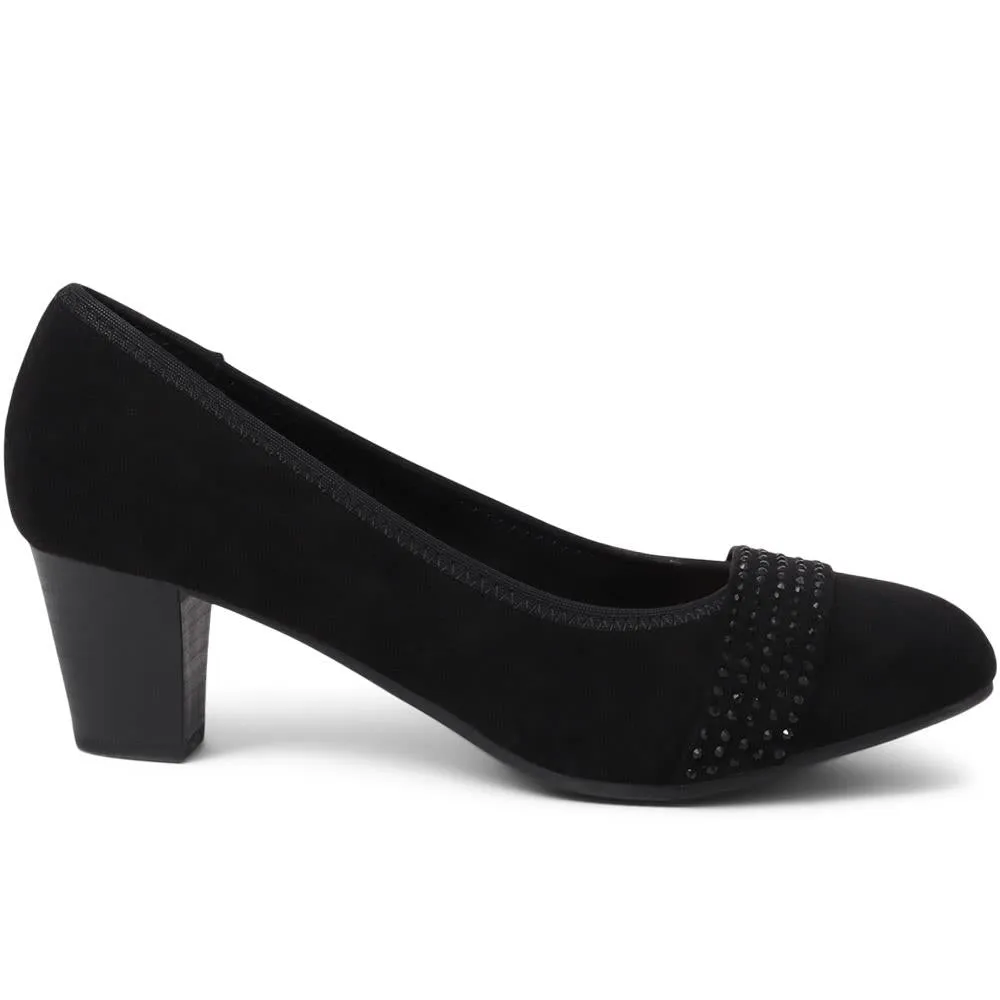 Block Heeled Court Shoes - PLAN39009 / 325 527