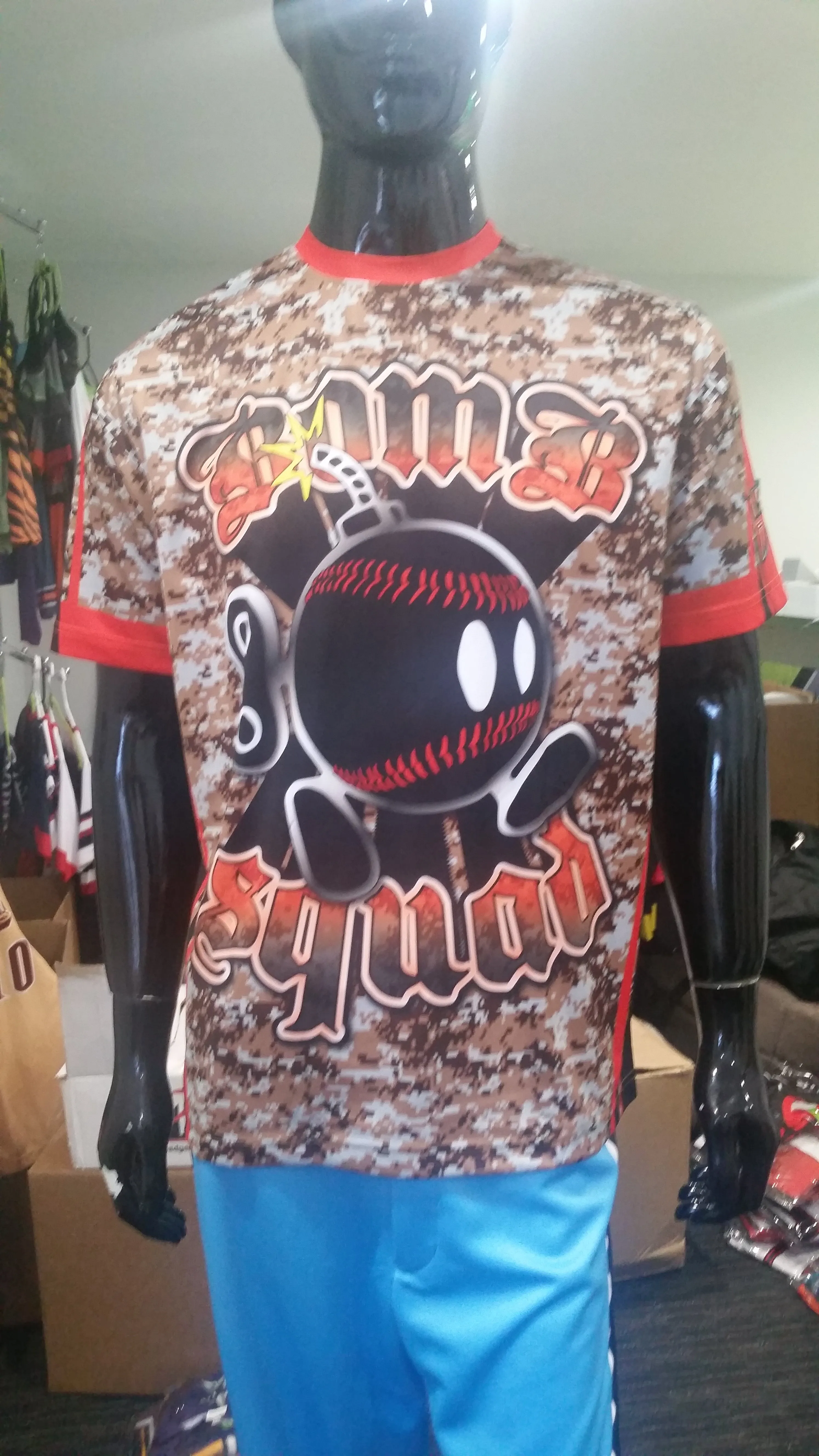 Bomb Squad, Orange Camo - Custom Full-Dye Jersey