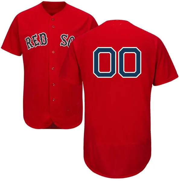 Boston Red Sox Customizable Baseball Jersey - 4 Styles Available