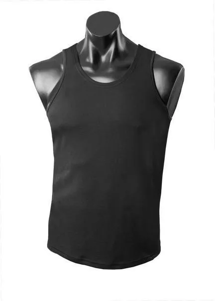 Botany Mens Training Singlet- Black