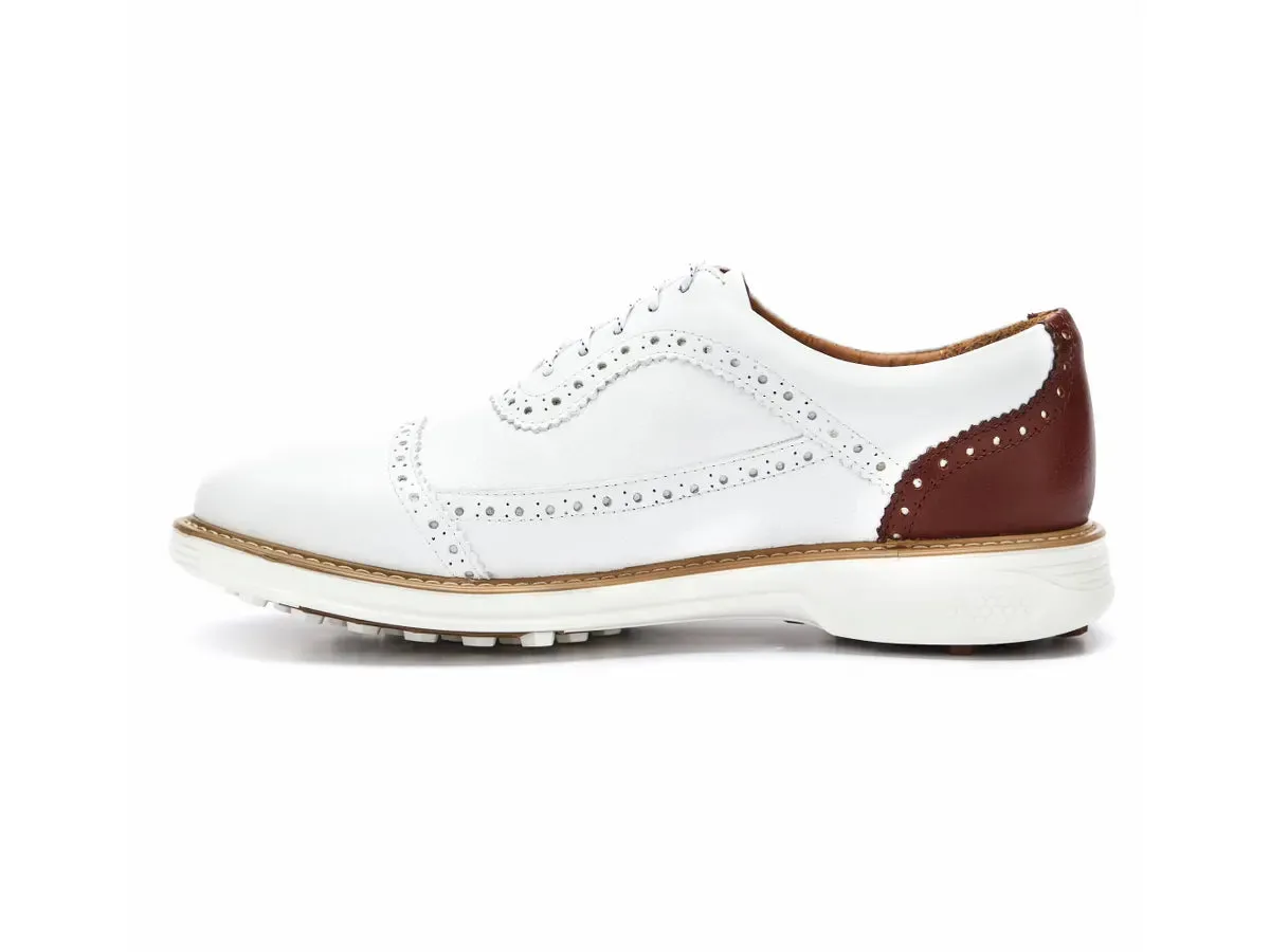 Boxto Golf Men's Legacy Hope Spikeless Golf Shoes - White/Honey