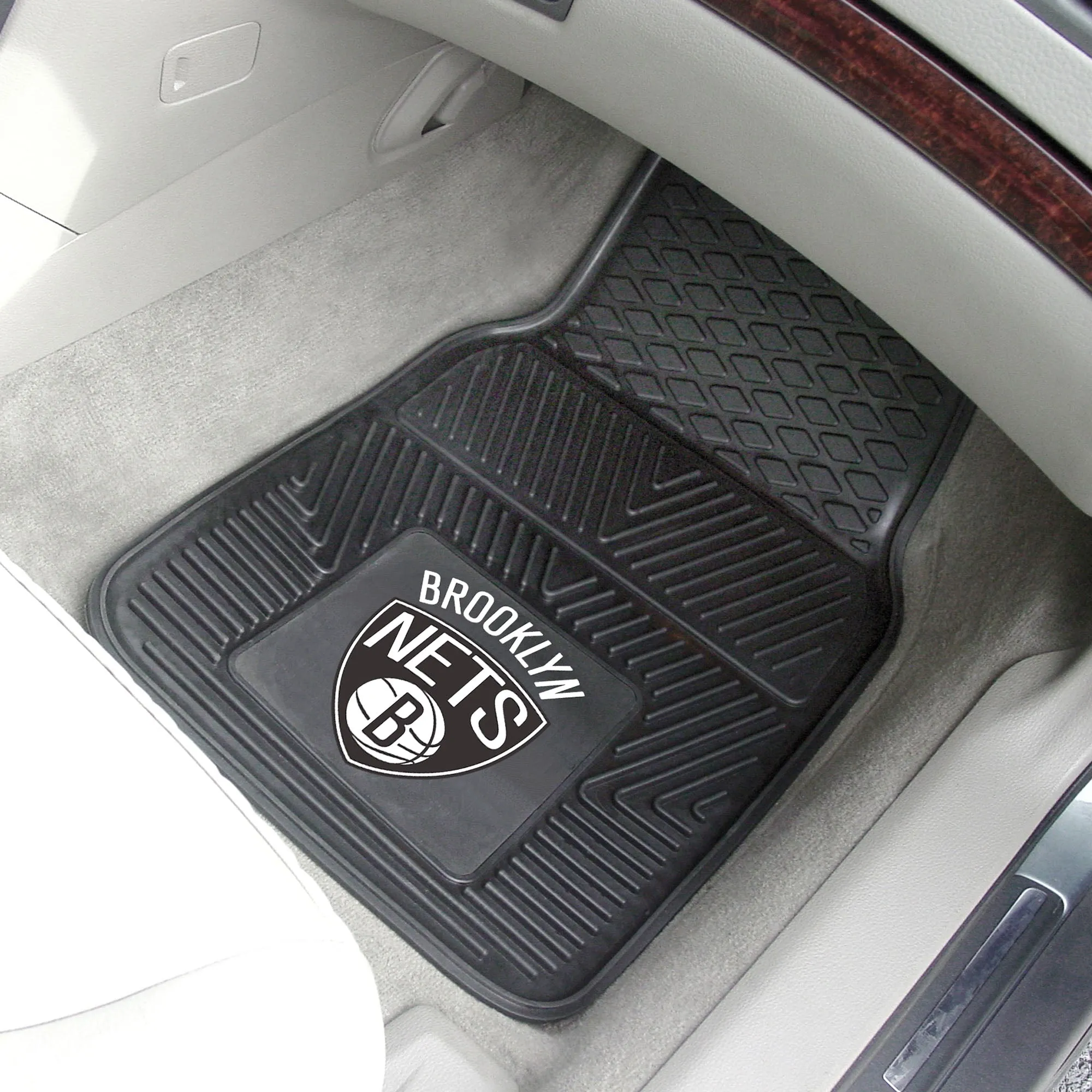 Brooklyn Nets Heavy Duty Car Mat Set - 2 Pieces