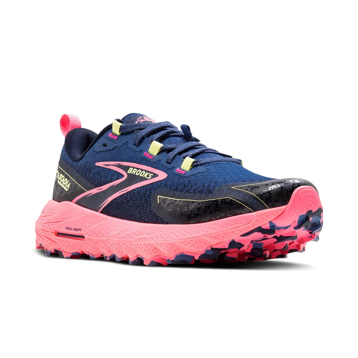 Brooks Cascadia 18 Womens | Grey Blue/pink/sunny Lime