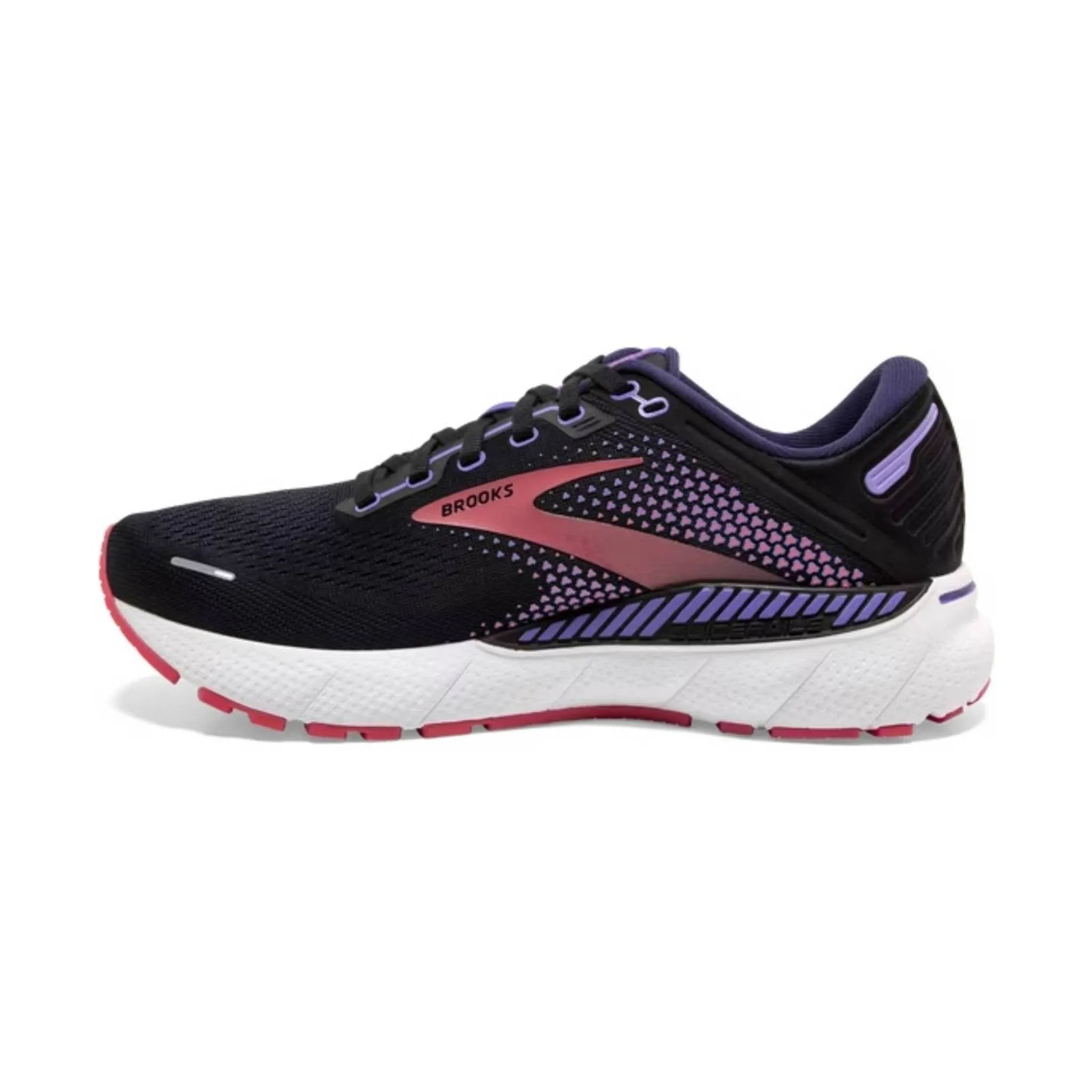 Brooks Women's Adrenaline GTS 22 Road Running Shoes - Black/Purple/Coral