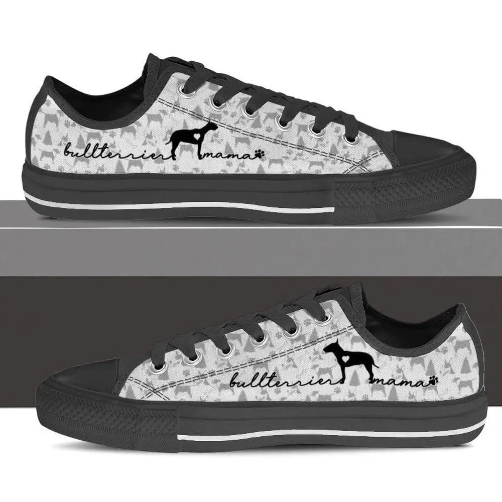 Bull Terrier Low Top Shoes, Dog Printed Shoes, Canvas Shoes For Men, Women