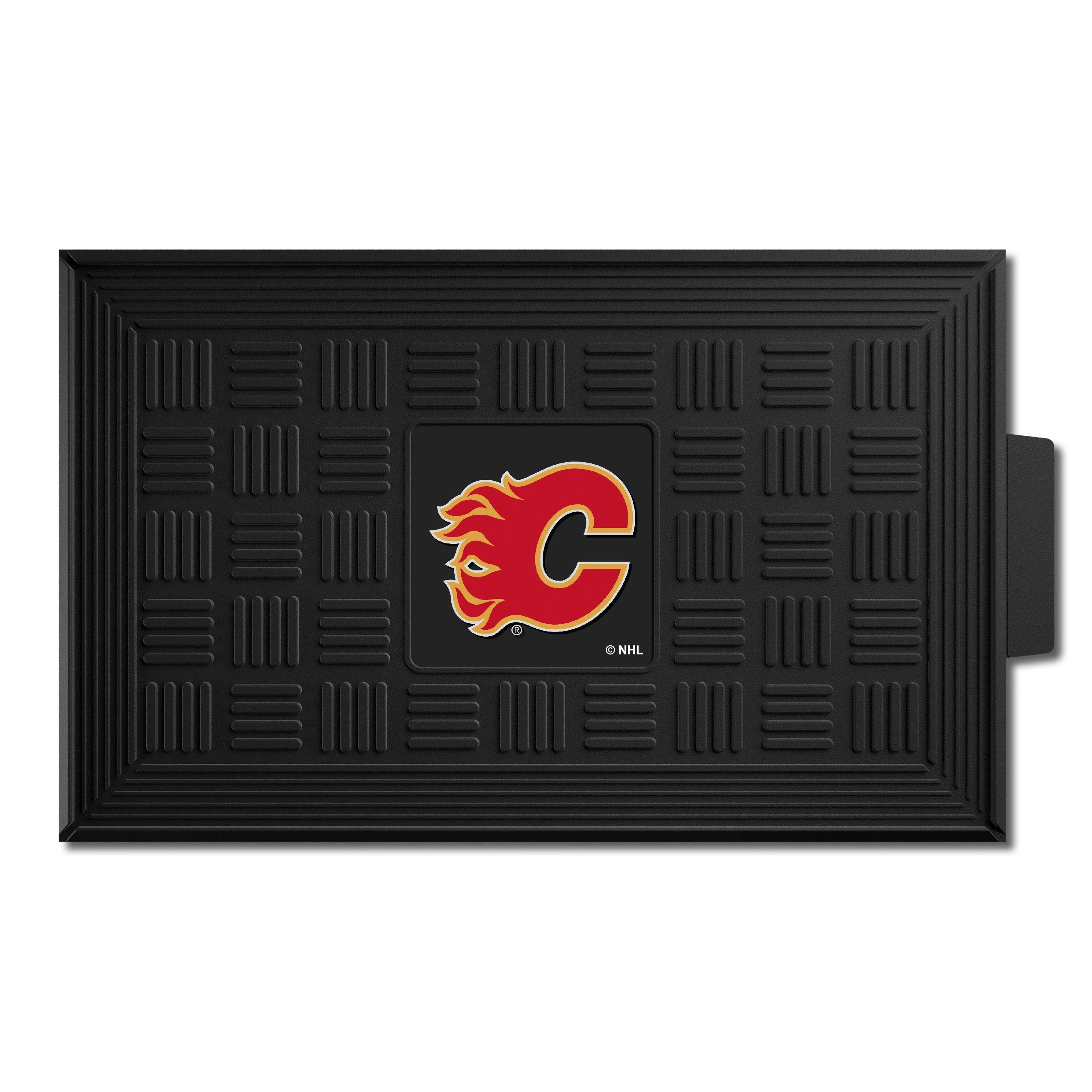 Calgary Flames Heavy Duty Vinyl Medallion Door Mat - 19.5in. x 31in.