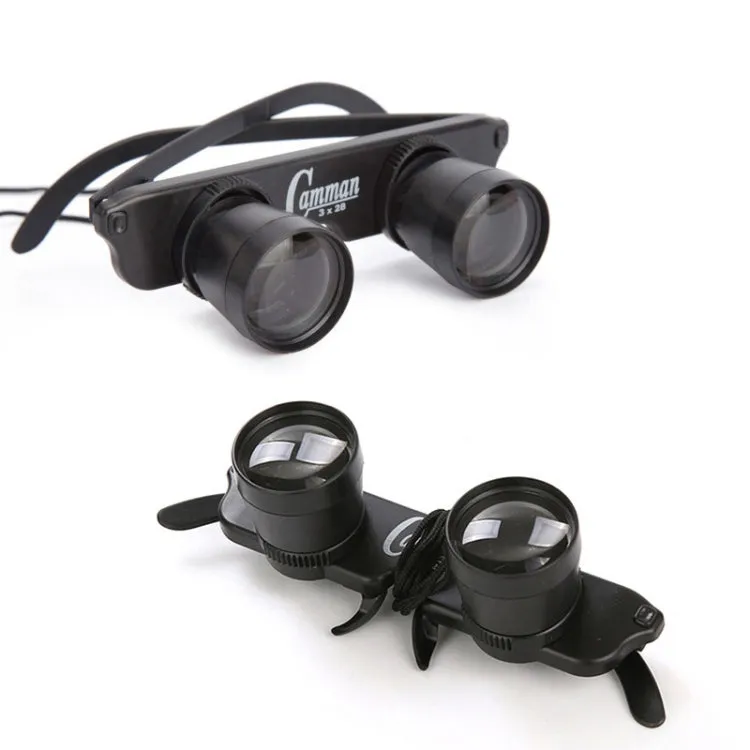 Camman 3 x 28 Adjustable Focus Glass Type Fishing Binoculars ,Spec: With Zippered Glasses Case