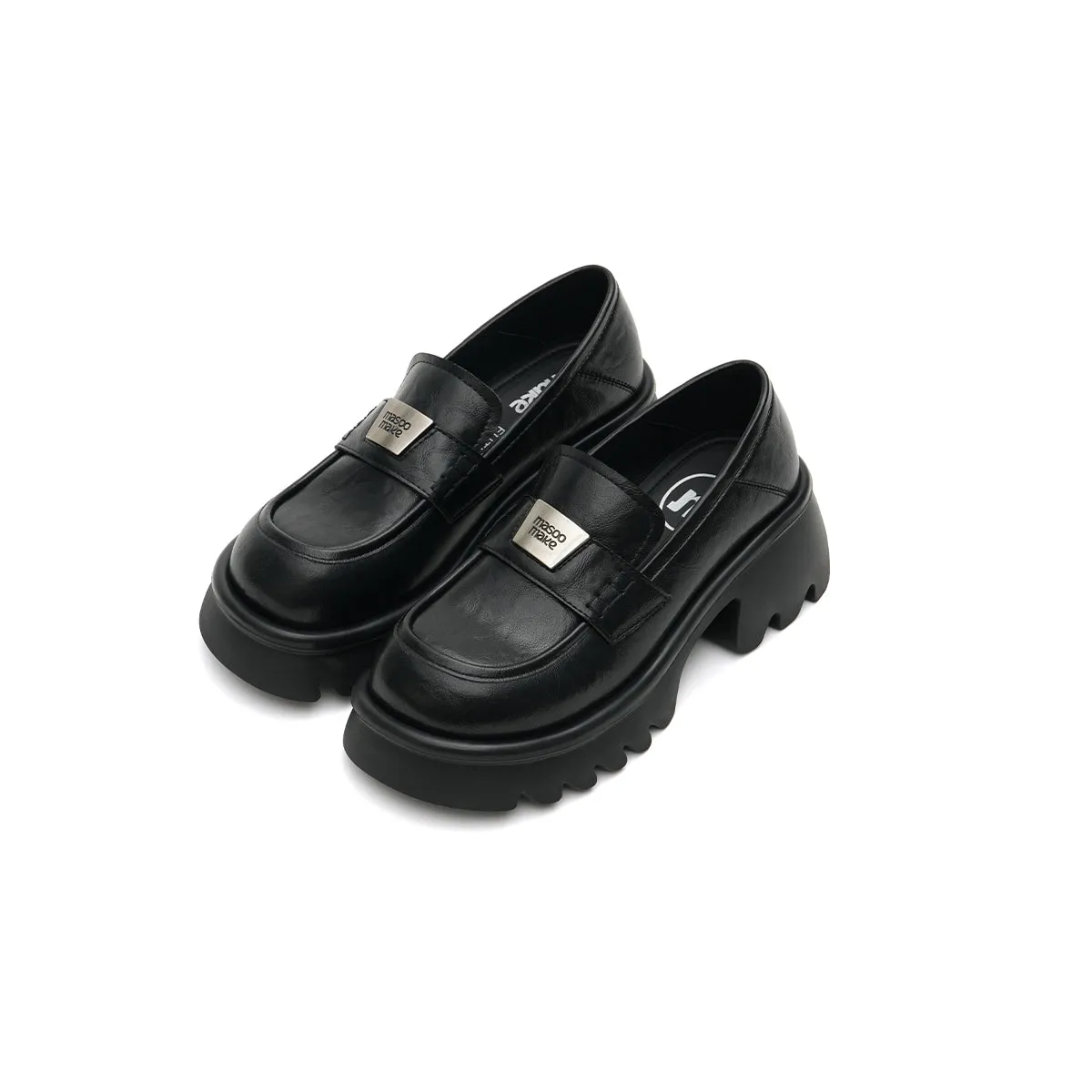 Chunky Heel Platform Loafers