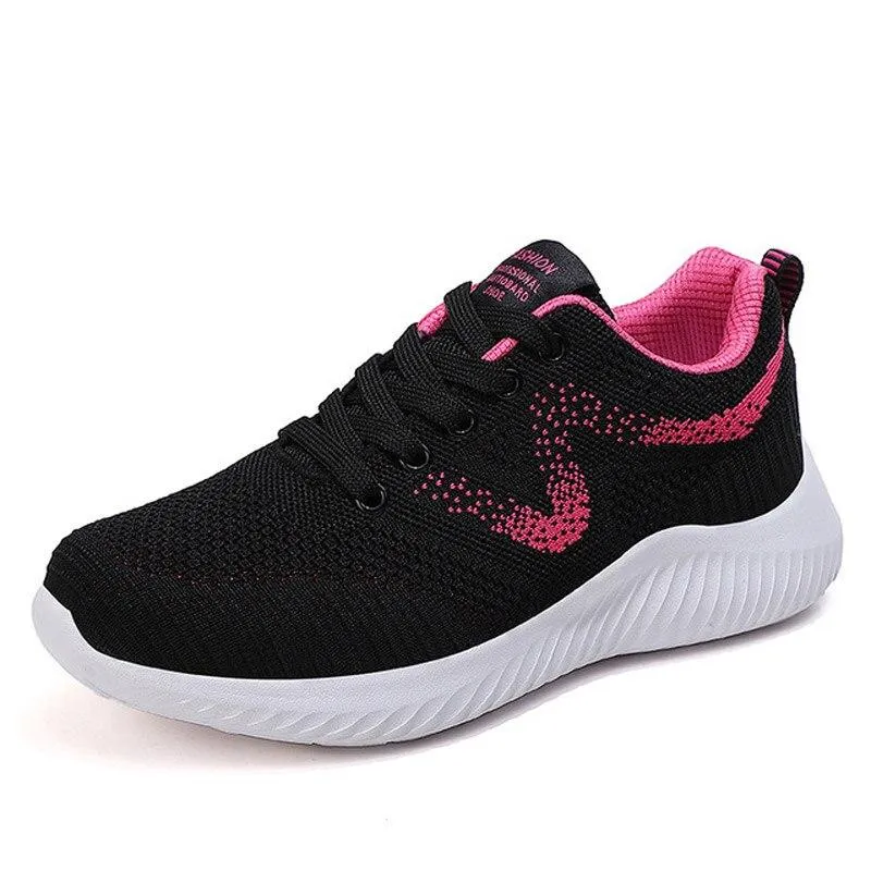 Cilool Lace-up Mesh Breathable Casual Sneakers  Walking Shoes