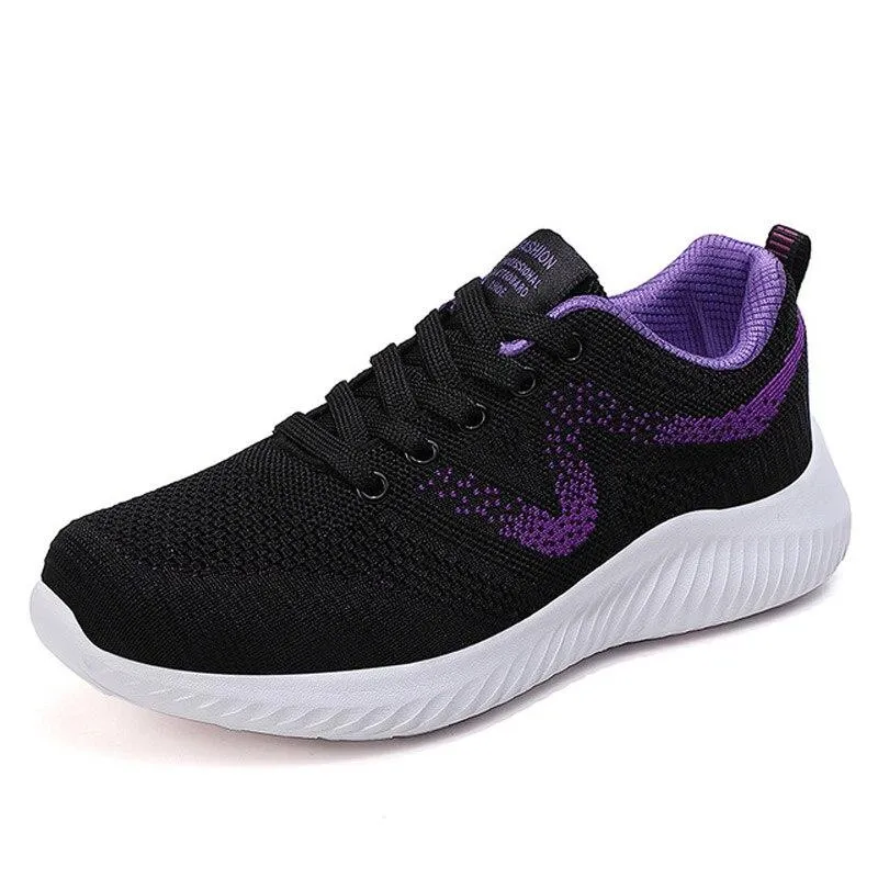 Cilool Lace-up Mesh Breathable Casual Sneakers  Walking Shoes