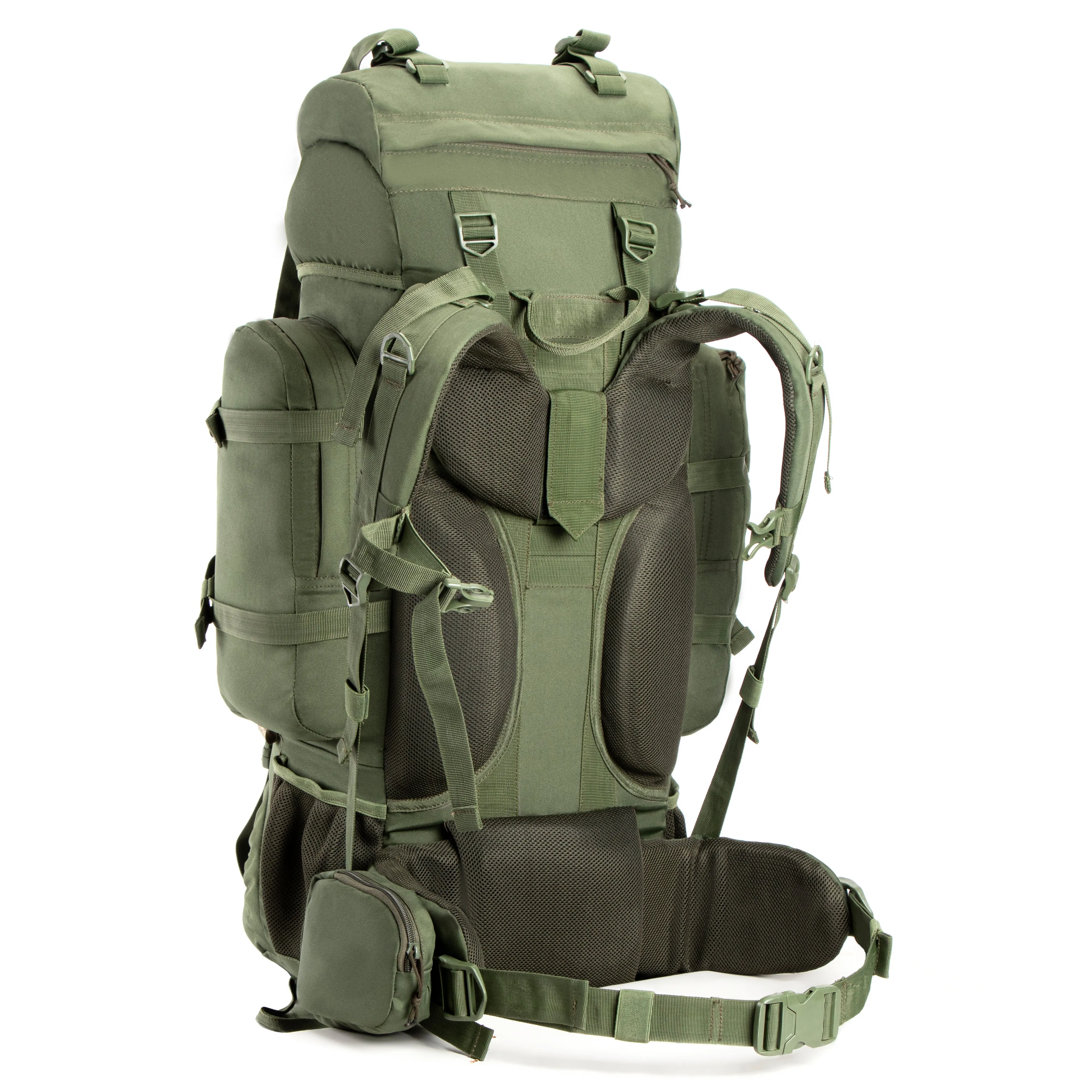 Colonel Series 80 Litre Rucksack   Detachable Day Pack & Rain Cover | Army Green