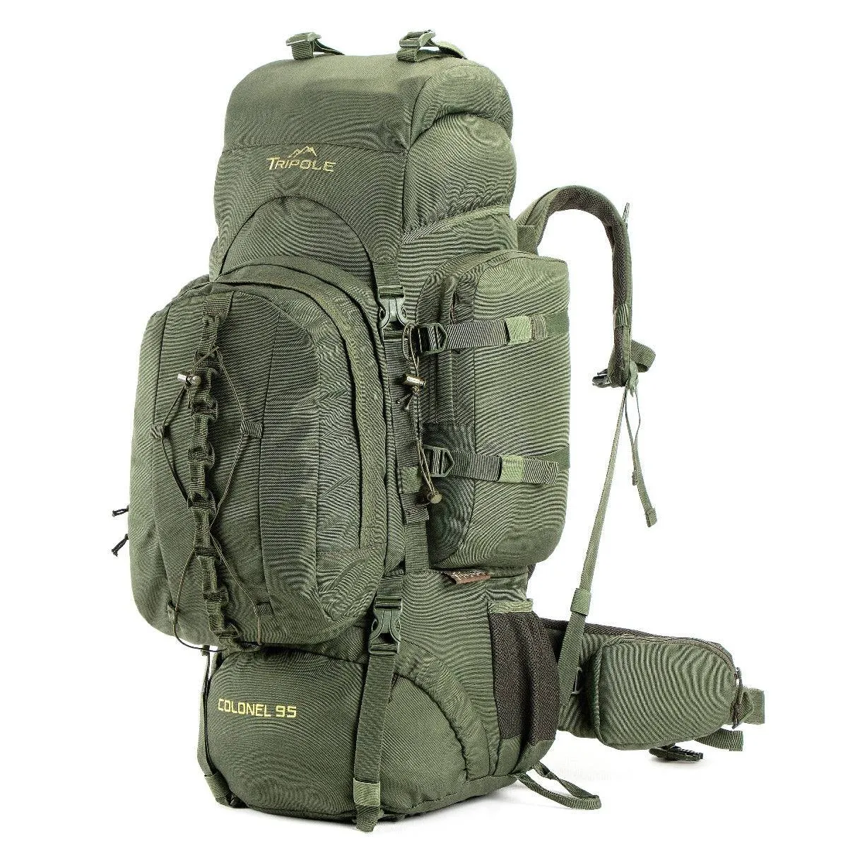 Colonel Series Rucksack   Detachable Day Pack & Rain Cover - 95 Litres - Army Green