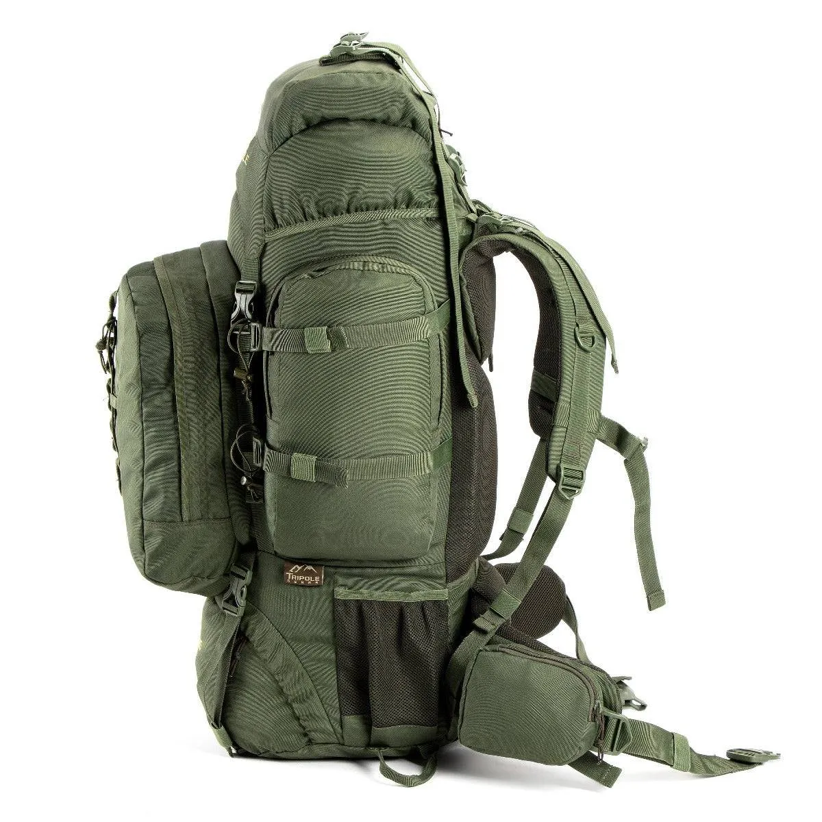 Colonel Series Rucksack   Detachable Day Pack & Rain Cover - 95 Litres - Army Green