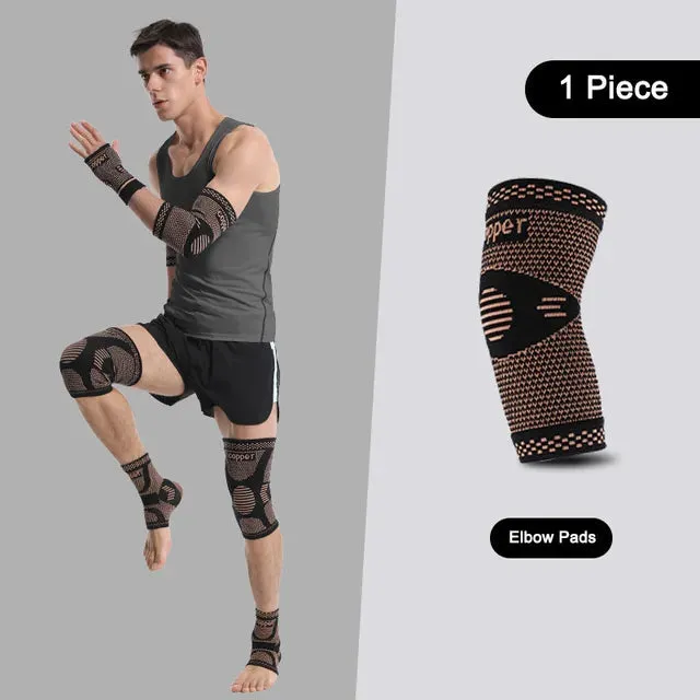 Copper Fiber Compression Sports Gear Set for Fitness & Recovery