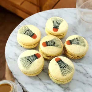 Customizable Badminton-Themed French Macarons – Choose Your Flavor!