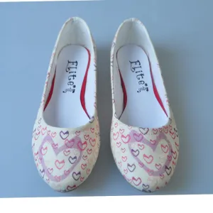 Cute Hearts Ballerinas Shoes 1112