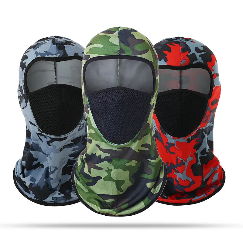 Cycling mask face protection headgear outdoor sports sunscreen camouflage